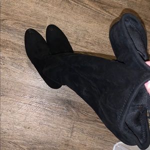 Black over-the-knee boots